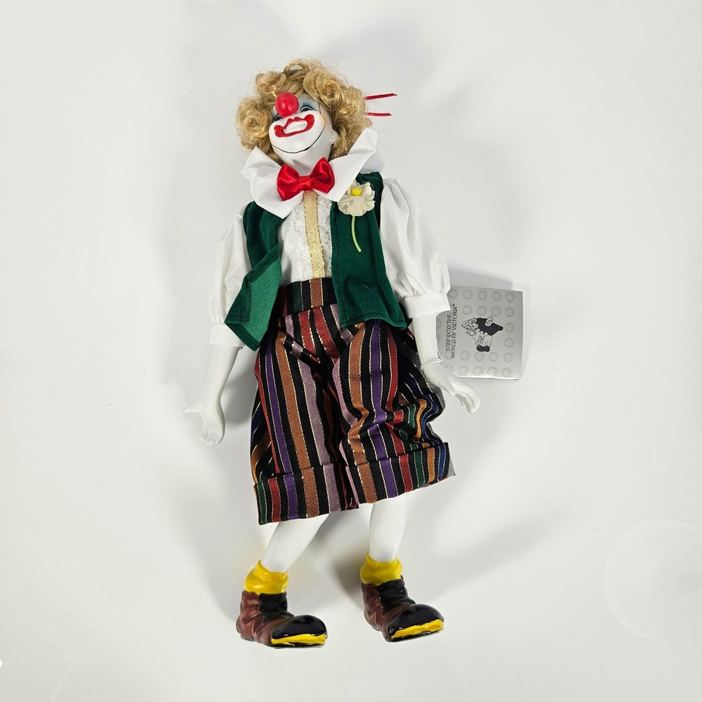 Victoria Impex Sherwood Porcelain Clown Doll Spirit of Laughter VIC-5073 Vintage